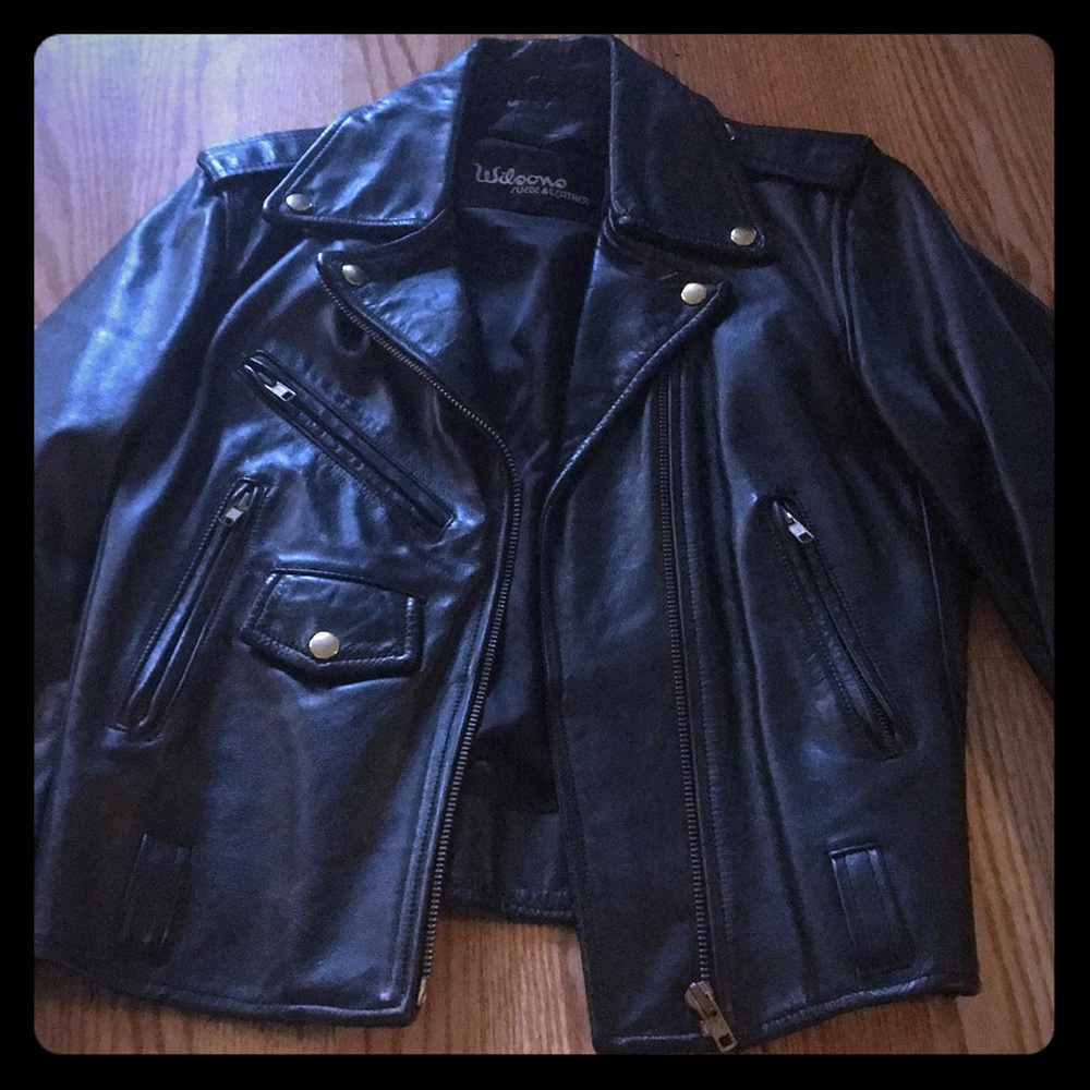 Vtg Wilsons Leather Motorcycle jacket